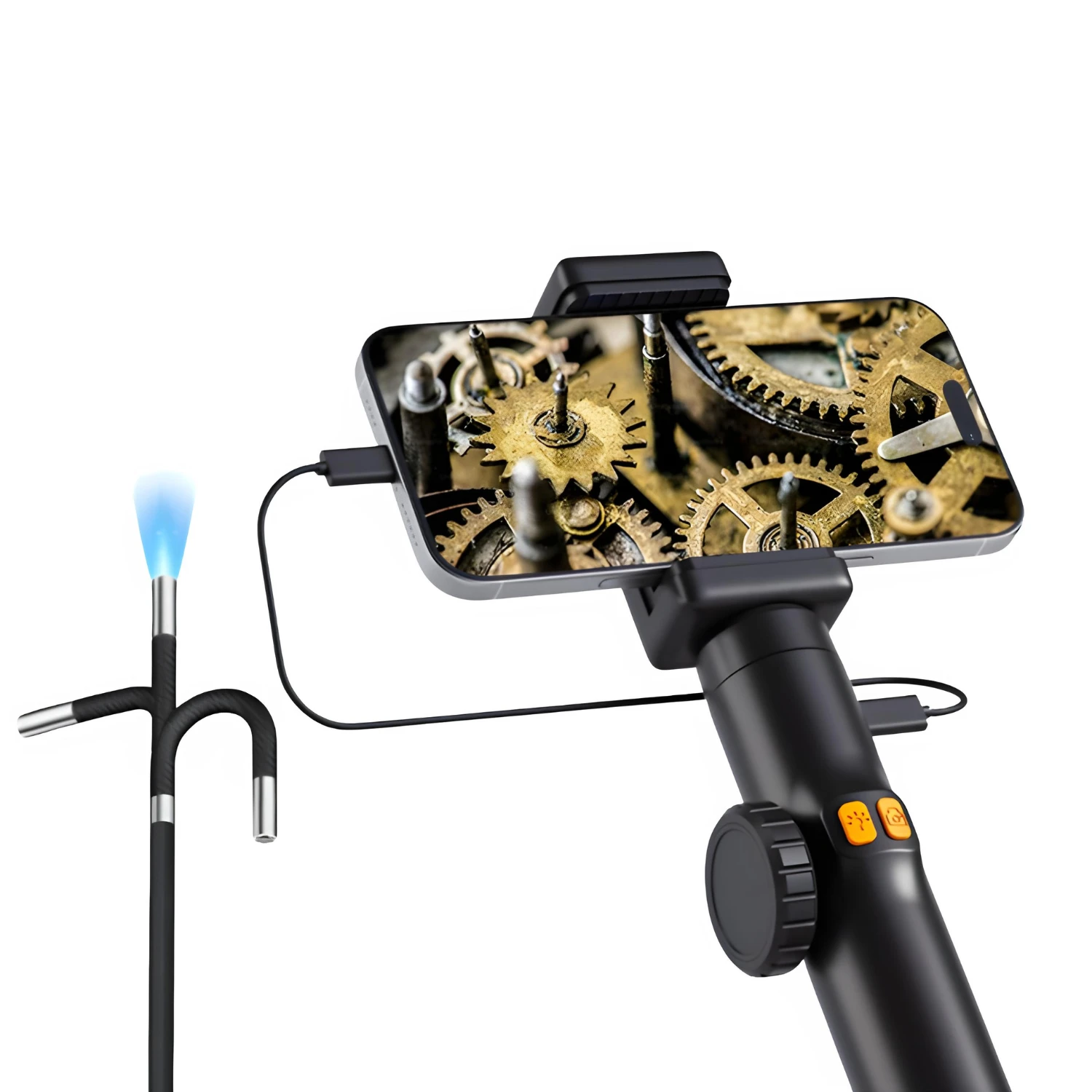 Endoscop articulat 360° J103, 3.9 mm, 2MP – Cameră inspecție pentru telefon Android iOS, boroscop flexibil