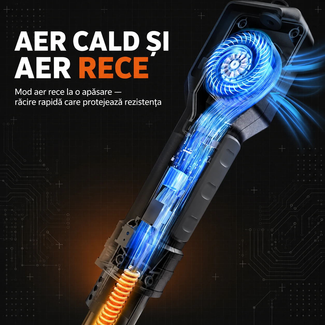 Aer cald și aer rece — mod de răcire rapidă care protejează rezistența