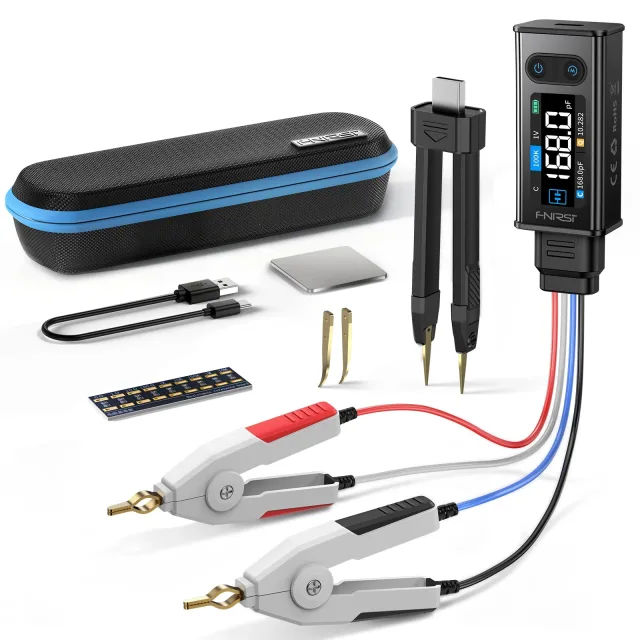 Tester LCR digital portabil cu pensetă, identificare automată – FNIRSI LCR-ST2 Plus