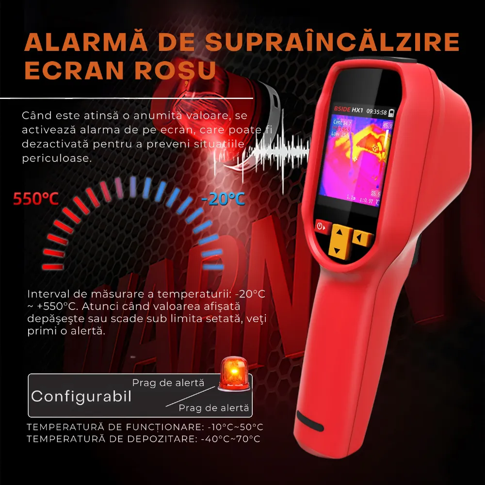 BSIDE HX1 — termocameră cu infraroșu 240×240 pentru diagnoză rapidă