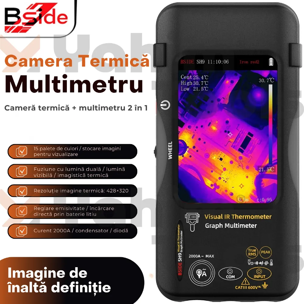 BSIDE SH9 — termocameră și multimetru True RMS, într-un singur aparat