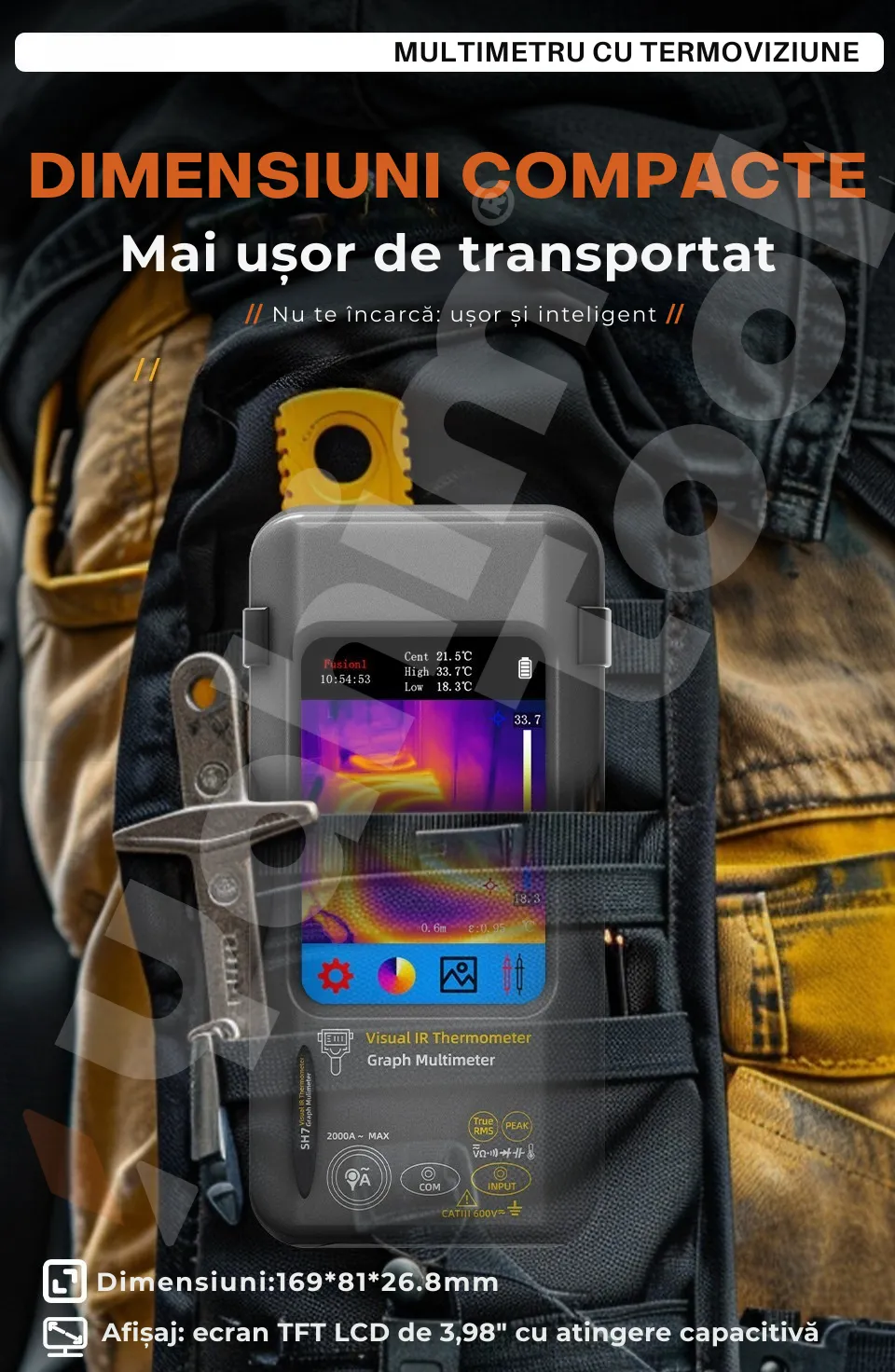 BSIDE SH7 — multimetru cu termocameră, pentru diagnoză completă