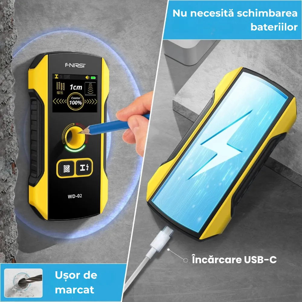 FNIRSI WD-02 — vezi ce se ascunde în perete înainte să găurești