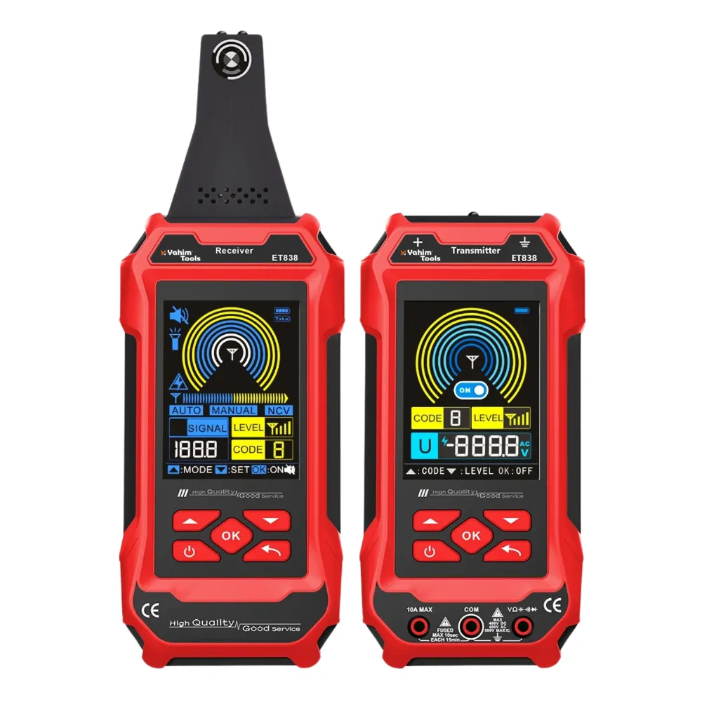 TOOLTOP ET838 — localizator de cabluri subterane, multimetru și tester RJ45