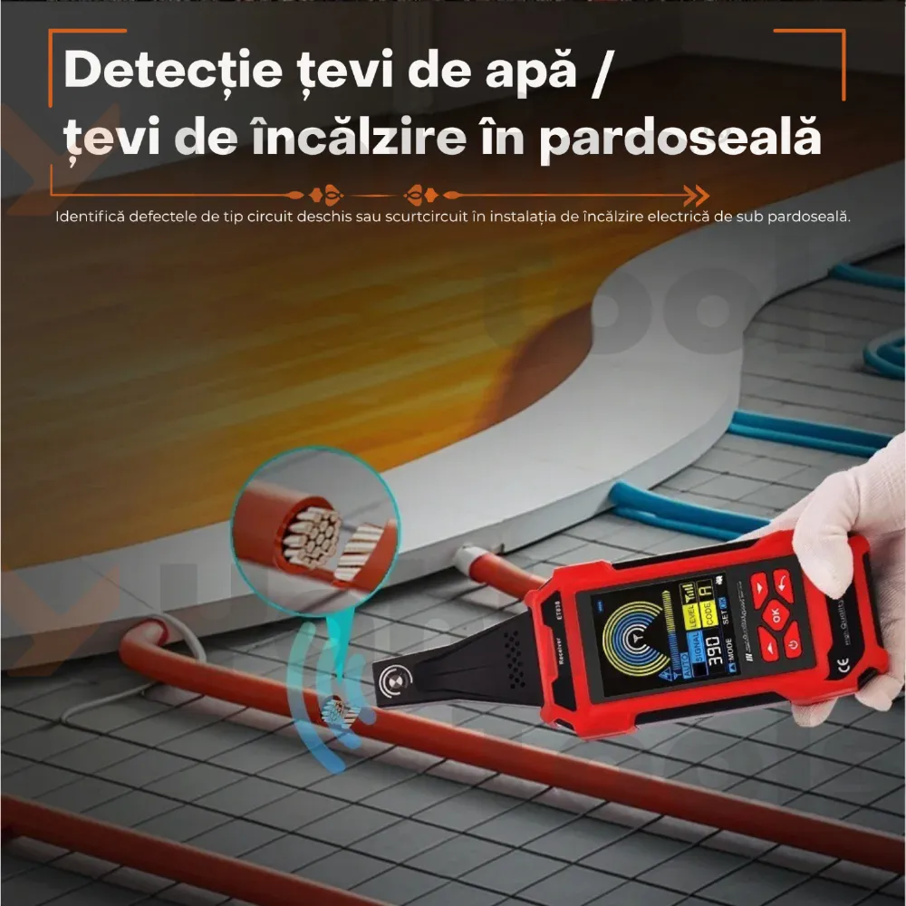 TOOLTOP ET838 — localizator de cabluri subterane, multimetru și tester RJ45